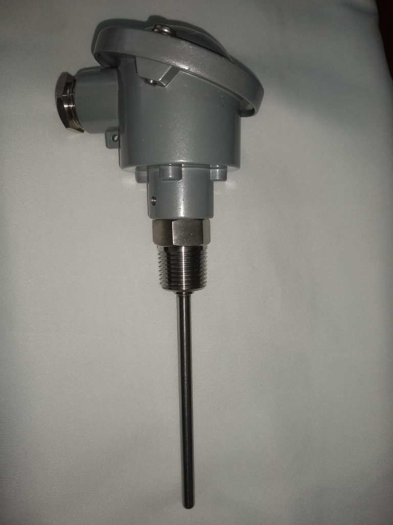 Transmisor de Temperatura Tipo RTD (PT-100) bulbo de 4&quot;x 6 mm