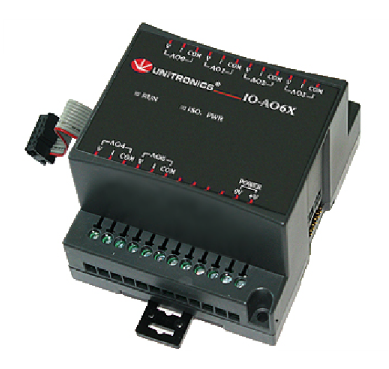 IO-AO6X Módulo de expansión de 6 salidas analógicas aisladas, 24 VCC