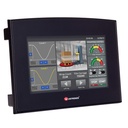 SM70-J-RA22 PLC+HMI Samba con pantalla táctil de 7″, 12 entradas digitales, incluyendo 1 entrada HSC/codificador de eje, 2 entradas analógicas, 2 entradas PT100/TC, 8 salidas de relé, 2 salidas analógicas
