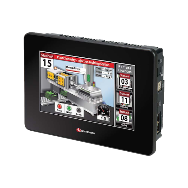 USP-070-B10 Controlador PLC UniStream® de 7" con pantalla táctil HMI de alta resolución