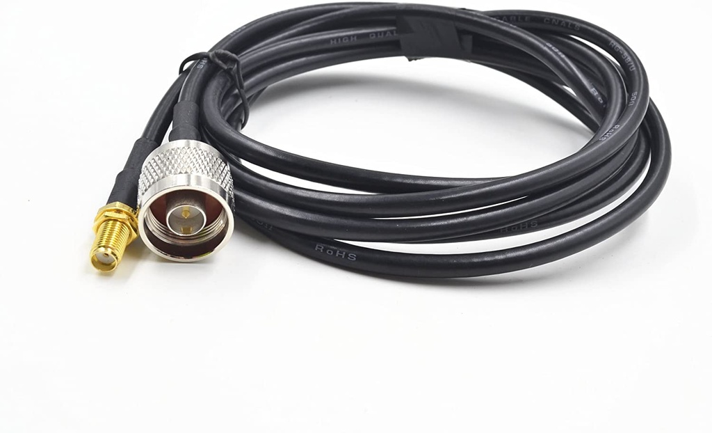 Cable coaxial RF de 5 m con conector RP-SMA y N