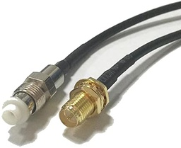 [HPT-CA10-SMA] Cable coaxial RF de 10 m con conector RP-SMA y FME